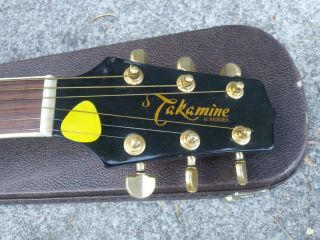 Vintage Takamine EG - 334SBC Acoustic / Electric Guitar With Hard Case 3
