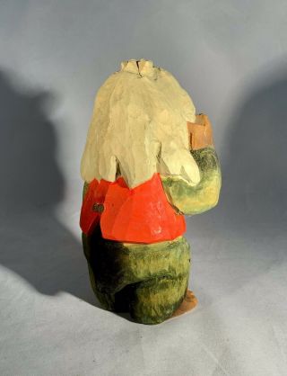 Henning Norway - Hand Carved Troll w/Crown - Signed - Vintage Mid Century - 7” 3