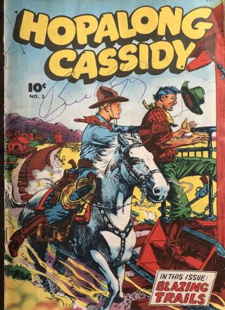 William Boyd Signed Hopalong Cassidy Comic Book