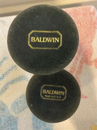 Set of 2 Baldwin Polished Brass Tapered candlestick holders 3