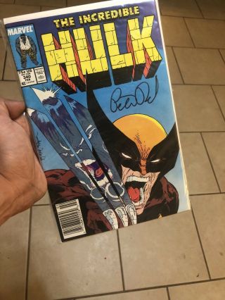 The Incredible Hulk 340 Signed By Writer,  Peter David
