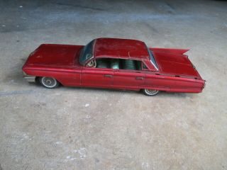 Vintage large 1960 ' s Cadillac 14” Friction Powered Made In Japan tin CAR 2