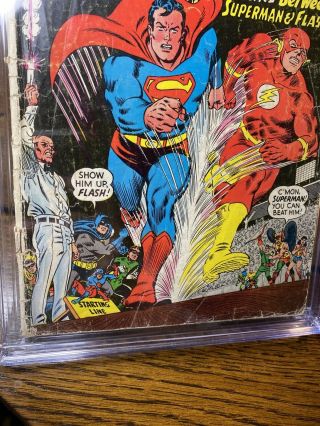 Superman Comics 199 D.  C.  Comics August,  1967 CGC Graded 2.  0 vs.  Flash Race 2