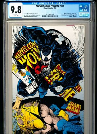 Marvel Comics Presents 117 (1992) Cgc 9.  8 White Pgs Wolverine/venom Keith Cover