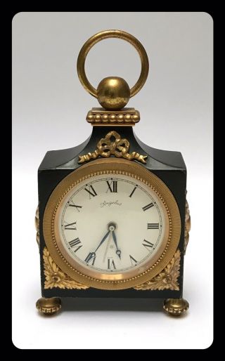 Vintage Swiss Made - Angelus - Mechanical 8 Day Alarm Clock