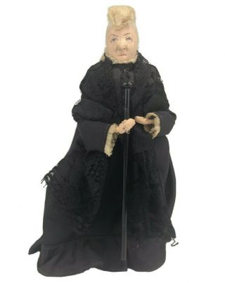 Vintage Liberty Of London Doll Queen Victoria Widow Of Windsor Mourning Kimport