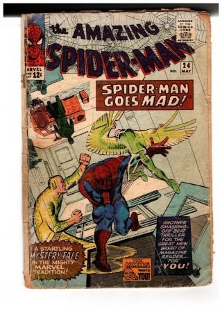 Spider - Man 24 G 1.  0 Marvel Comics Peter Parker Mysterio