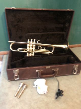 Exc Getzen 300 Series Vintage Trumpet K114243 2 Mouthpieces And Case
