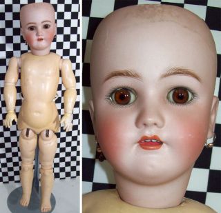 29 " Antique German Simon&halbig Heinrich Handwerck Bisque Socket Head Doll No Crx