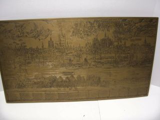 Large Vtg Wall Hanging Made In England Roman Colony Agrippina Cologne Rhine 1531