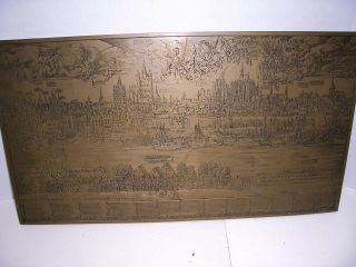 LARGE VTG WALL HANGING MADE IN ENGLAND ROMAN COLONY AGRIPPINA COLOGNE RHINE 1531 2