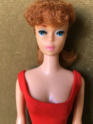 Vintage Titan Redhead Ponytail Barbie Paint No Green