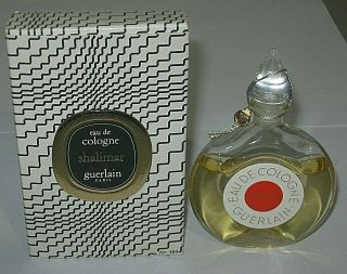 Vintage Guerlain Shalimar Cologne Perfume Bottle 50 Ml 3/4 Full 1960s