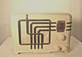 Antique Fada Vintage Plaskon Tube Radio Restored And