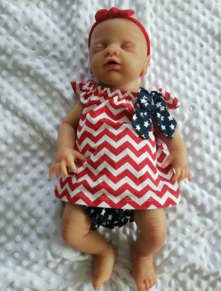 Ivita 18  Reborn Baby Dolls Full Body Silicone Handmade Sleeping Girl Doll.