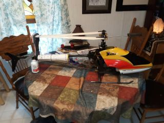 Vintage Rc Helicopter X - Cell Graphite 60 Size Ready For Your Engine And Raidio