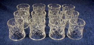 Vintage Set Of 12 Waterford Crystal Napkin Rings 2 "