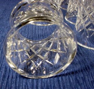 Vintage Set of 12 Waterford Crystal Napkin Rings 2 