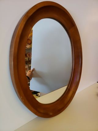 VTG Tell City Chair Co.  Wooden Oval Mirror Pattern 3134 Andover 18.  5 