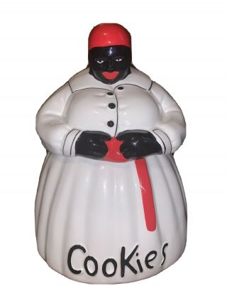 Vintage Mccoy Pottery Mammy Auntjemima Cookie Jar Black Americana Jemima