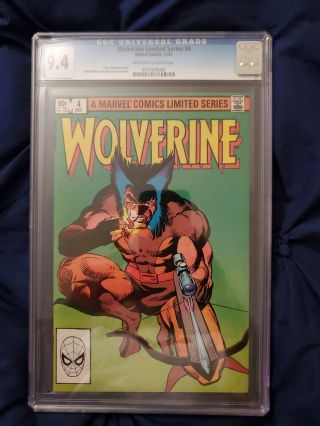 Wolverine Limited Series 4 Cgc 9.  4 (dec 1982,  Marvel)