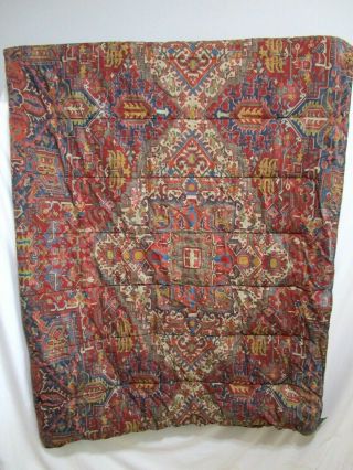 Rare Vtg Ralph Lauren Oxfordshire Aztec Print Queen Bedspread Comforter Euc