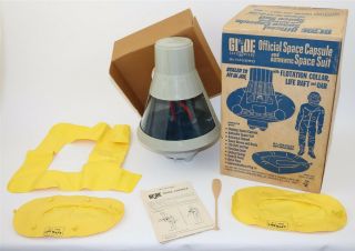 Vintage Gi Joe 12 " - Space Capsule With Floating Collar Life Raft/ Orar