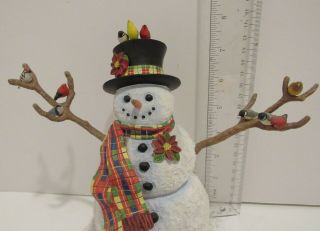 Lenox Feathered Friends Snowman Figurine 1997 By Lynn Bywaters 8.  5 