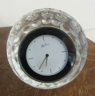 Rare Vintage Oleg Cassini Golf Ball Clock Paperweight Minty Very Cool Signed