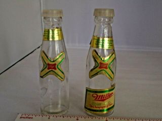 Vintage Miller High Life Beer Bottle Salt And Pepper Shakers