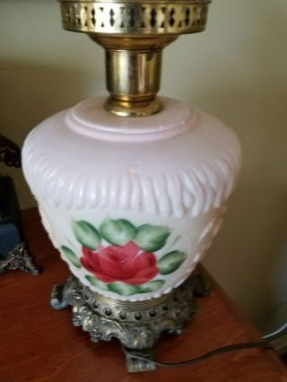 Vintage Victorian Rose Gone With The Wind Lamp Base