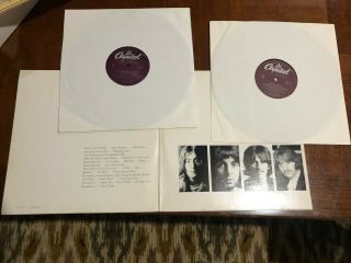 The Beatles White Album 2x Vinyl Lp Capitol Records ‎swbo 101 Vg Purple