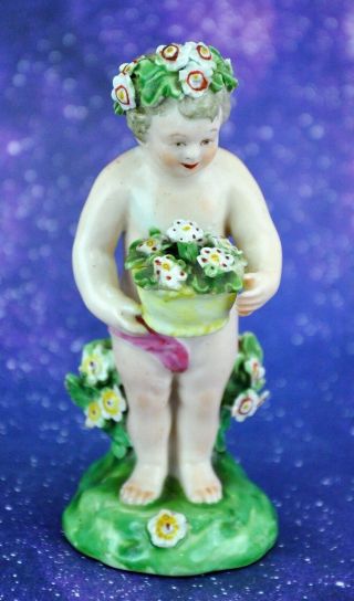 Antique Porcelain Figurine Of Girl With Flowers Looks Very Old (bi Mk/200509)