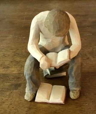 Willow Tree Quest Figurine By Susan Lordi,  Demdaco,  Young Man Boy Reading