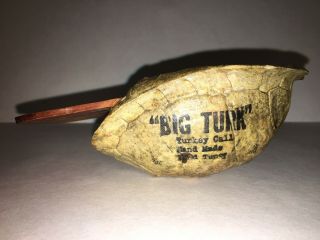 Vintage E.  O.  Mitchell Big Turk Turtle Shell Turkey Box Call