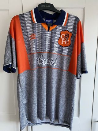 Chelsea Away Shirt X - Large 1994/1995/1996 Vintage Football Retro