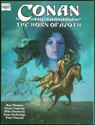 Marvel Conan Horn Of Azoth Graphic Novel Mike Docherty Art Roy Thomas 1st Print