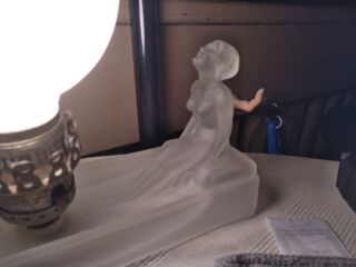 Rare Art Deco Glass Nude Lady Figural Lamp in FULL COND AND NO DEFECTS 2