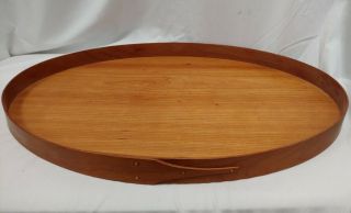 Shaker Wood Oval Tray By Shaker Workshops Usa 15 X 20 " Rustic Farmhouse