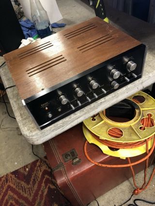 Vintage Sansui Au - 555a Integrated Amplifier With Wood Case / Repair