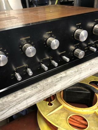 Vintage Sansui AU - 555a Integrated Amplifier With Wood Case / repair 3