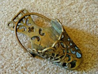 Antique Brass Ornate Woman ' s Stirrup Shoe RARE For Side Saddle (Only needs one) 3
