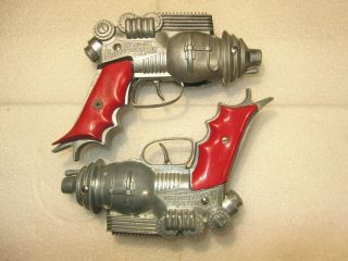 (2) Vintage HUBLEY Atomic Disintegrators - 1950 ' s SciFi Cap Gun 2
