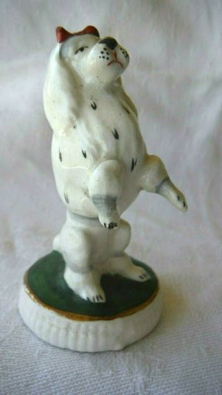 Antique 18th C Chelsea Derby Porcelain Begging Dog Figurine,  3 " Anchor Mark Euc