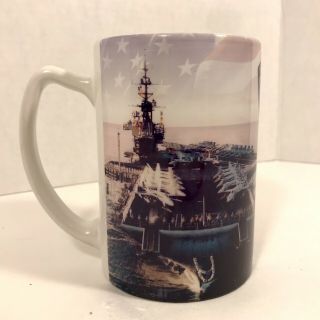 Usn Us Navy Uss Midway Cv - 41 Coffee Mug Cup