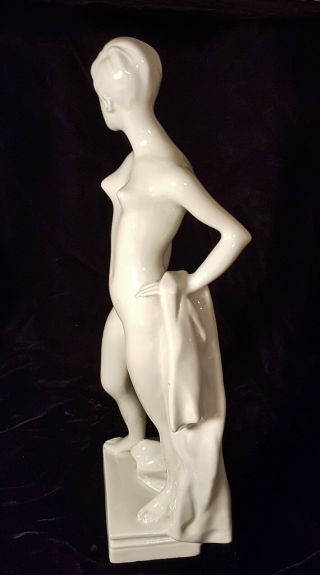 Vintage Royal Dux White Porcelain Nude (Czech) 2