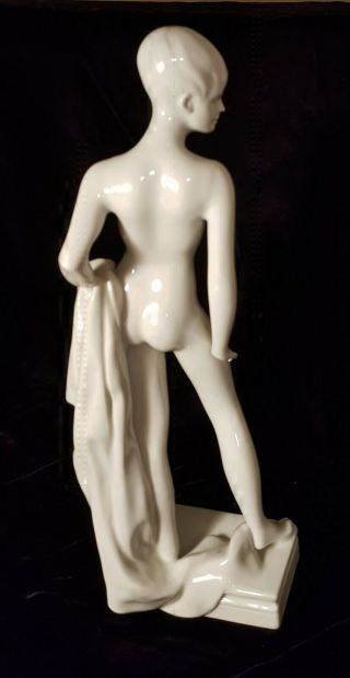 Vintage Royal Dux White Porcelain Nude (Czech) 3