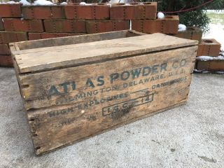 Wooden Explosives Crate Atlas Powder Delaware Dangerous Giant Gelatin Wood Box