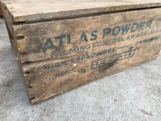 Wooden Explosives Crate Atlas Powder Delaware Dangerous Giant Gelatin Wood Box 2