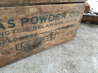 Wooden Explosives Crate Atlas Powder Delaware Dangerous Giant Gelatin Wood Box 3